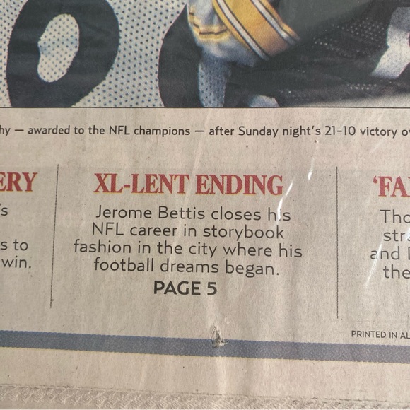 2006 Pittsburgh Tribune-Review Pittsburgh Steelers SuperBowl XL Sealed Newspaper - Picture 7 of 8
